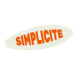 Pictograme représentant le mot simplicité dans un surf